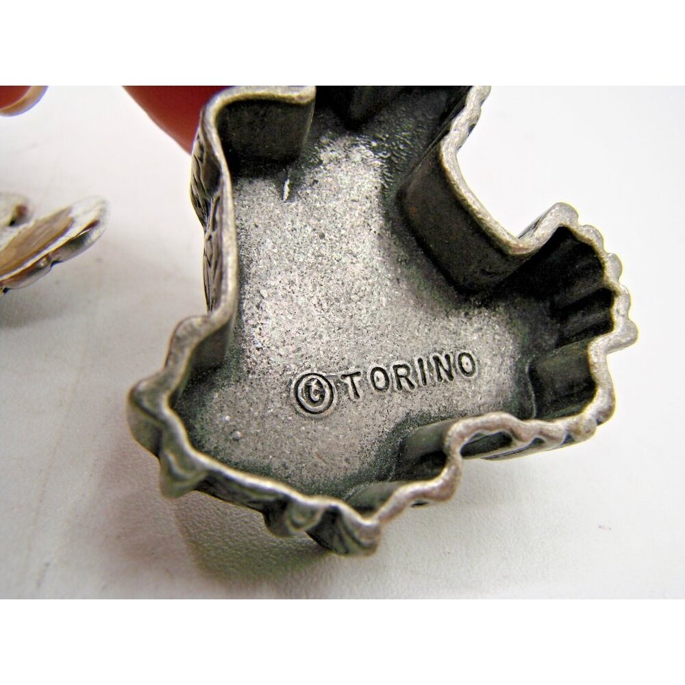 3 Vintage Metal Silver Pewter Jewelry Pieces Bear Angel Hummingbird Crafts Melt - Picture 6 of 10